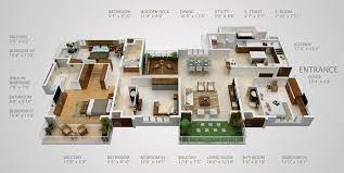 4 Bedroom Apartment House Plans