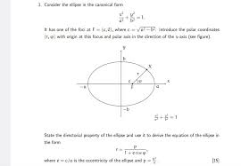 Ellipse In The Canonical Form