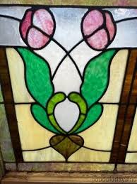 Antique Art Nouveau Stained Leaded