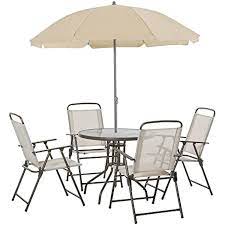 Outsunny 6 Piece Patio Dining Set For 4