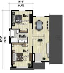 Modern 2 Bedroom House Plan With Open