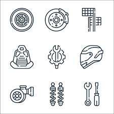 Automotive Repair Icons Stock Photos