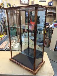 Wood And Glass Display Case For Dolls