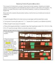 Balancing Chemical Equations