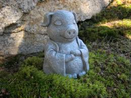 Pig Statue Meditating Buddha Pigs Zen