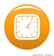 Clock Wall Icon Simple Ilration Of