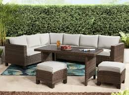 Wicker Sectional Dining Set