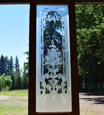 85 Tall Antique French Etched Glass