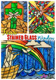 Faux Stained Glass Window With Biblical