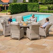 Cotswold Reclining 8 Seat Round Rattan