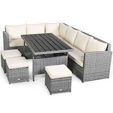 Costway 7 Pieces Wicker Patio