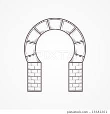 Flat Vector Icon For Horseshoe Arch