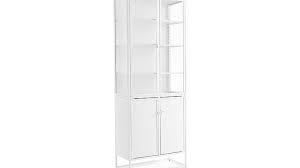 Casement White Tall Metal Glass Cabinet