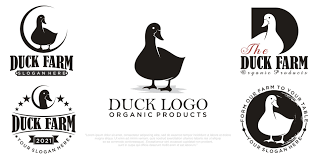 Icon Set Duck Logo Vector Template