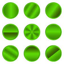 Set Of Metallic Green Circles Luxury