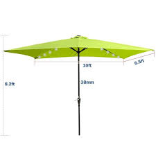 Solar Tilt Half Patio Umbrella