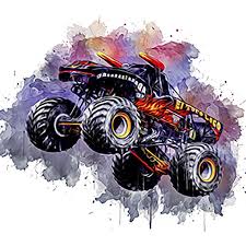 El Toro Loco Black Monster Truck Poster