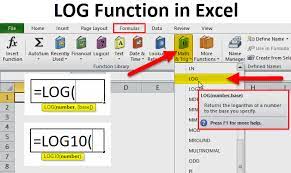 Log In Excel Formula Examples How
