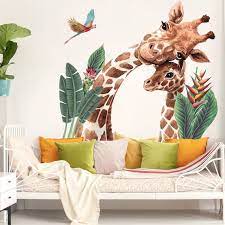 Watercolor Giraffe Jungle Removable