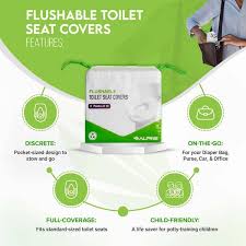 Alpine Industries White Disposable Toilet Seat Covers 150 Sheets