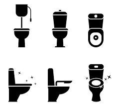 Toilet Icons Bathroom Stock Vector By