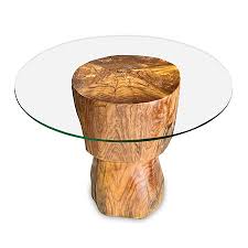 Mac Teak Root Solid Fluted Lamp Table