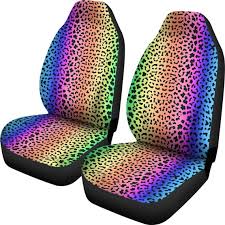 Leopard Light Rainbow Seat Covers
