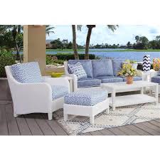 Woven Wicker Frame Outdoor Sofa