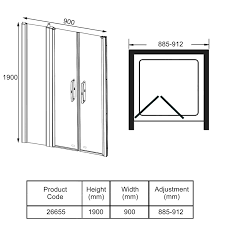 Akw Larenco Saloon Double Hinged Shower