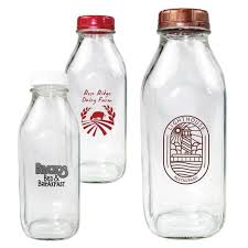 1 Quart Glass Milk Bottle With Lid