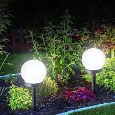 Led Solar Garden Light Waterproof Round