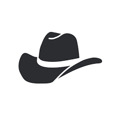 Cowboy Hat Icon Fabric Panel