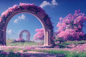 Fairy Garden With Stone Arch Fantasy