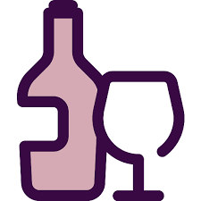 Wine Glass And Bottle Icon Transpa