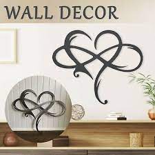 Infinity Heart Shaped Metal Wall Decor