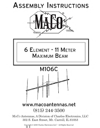 maco antennas m106c assembly
