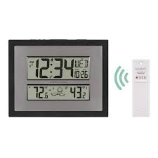 La Crosse Technology Digital Atomic Clock With Forecast Black