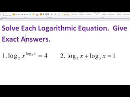 Solve Each Logarithmic Equation And