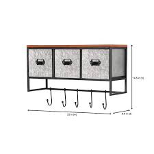 Galvanized Metal Wall Organizer