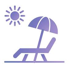 Beach Chair Icon Outline Ilration