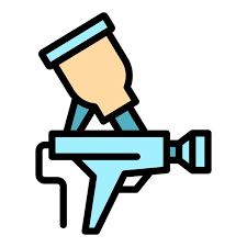 Machine Painter Gun Icon Outline Vector