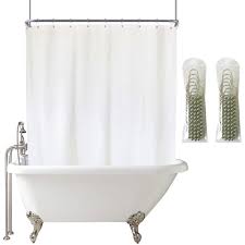 Yisure Plain White Clawfoot Tub Shower