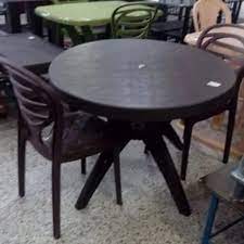 Brown Round Plastic Table For