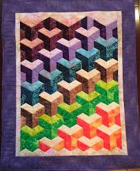 Colorful Block Quilted Wall Hanging