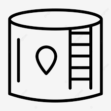 Water Tank Line Icon Vector Water Tank