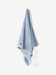 Original Striped White Blue Towel