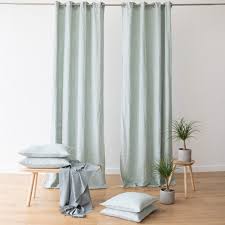 Heavy Linen Curtain Panel With Grommets