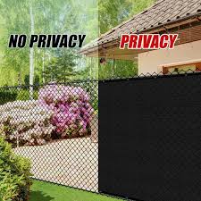 Colourtree 6 Ft X 50 Ft Black Privacy Fence Screen Mesh Fabric Cover With For
