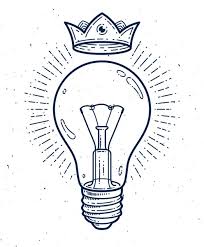 Creative Idea Light Bulb Vector Linear