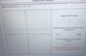 Question 2 Writing Linear Equations